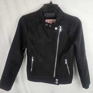 Urban Republic Girls Collection Black Motorcycle Jacket Sz Girls L 14